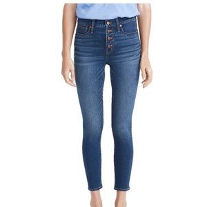 Madewell Button Front Crop Skinny Jeans